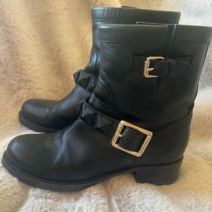 Valentino rockstud moto boots